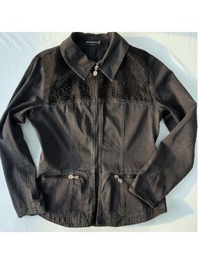 Vintage Roccobarocco Y2K Zip Shirt IT 44 Italy
